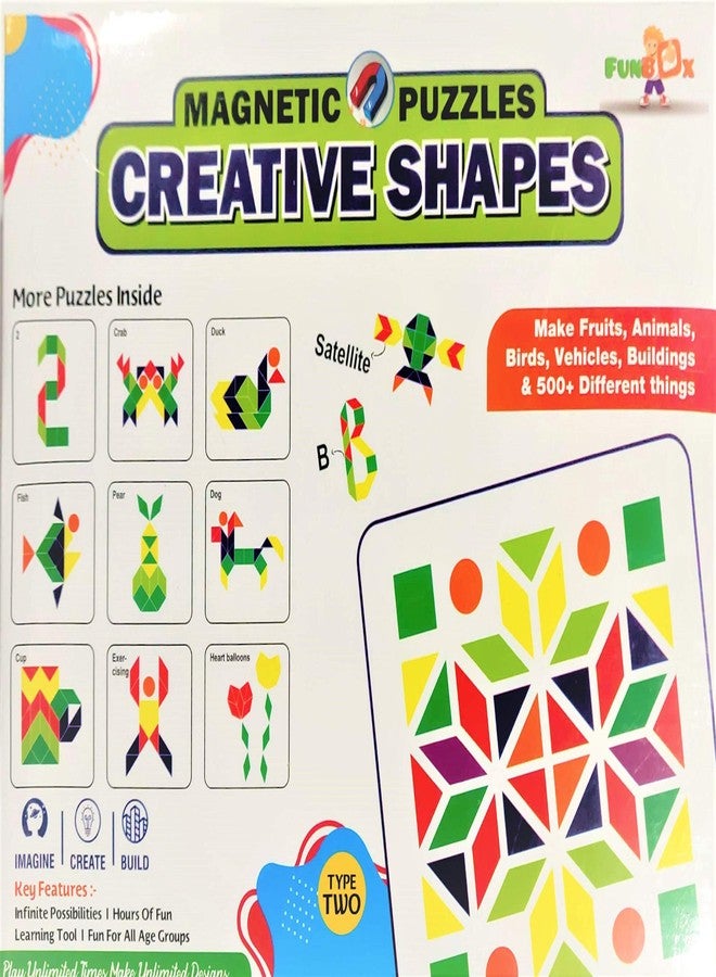 Negi Magnetic Creative Shapes 2 Puzzle for Kids, 44 Pieces - Image 1